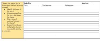 Preview of Independent Reading Log and accommodations set!