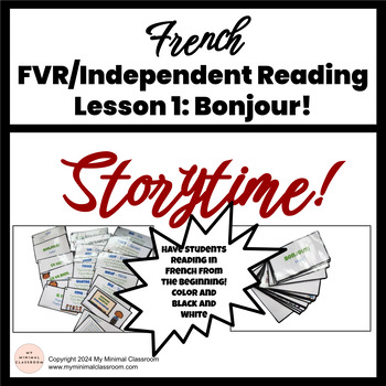 Preview of Independent Reading PDF for Lesson 1: Bonjour! Homeschooling