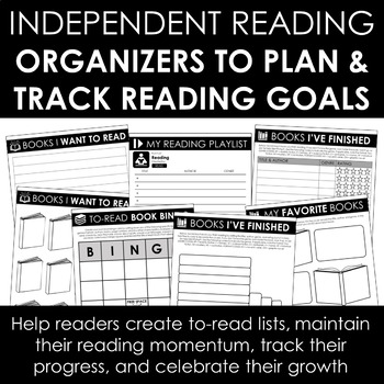 Preview of Independent Reading Planners/Trackers: To-Read Lists, Books I've Finished + More