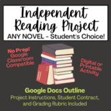 Independent Reading Project ANY NOVEL || Google Docs 