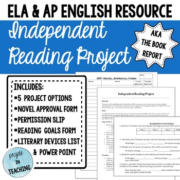 Preview of Independent Reading Project - aka The Book Report!