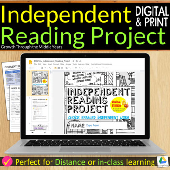 Preview of Independent Reading Project for ANY Novel (Digital & Print)