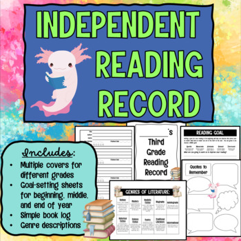 Preview of Independent Reading Record - Independent Reading Log