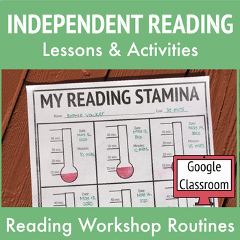 Preview of Independent Reading: Stamina, Daily Prompt, Evaluation, Distance Learning