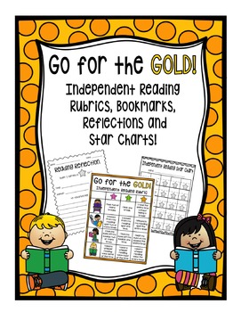Preview of Independent Reading Rubrics,Bookmarks,Classroom Chart,Reflections & Star Charts!