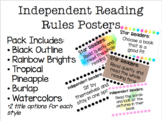 Independent Reading Rules Posters