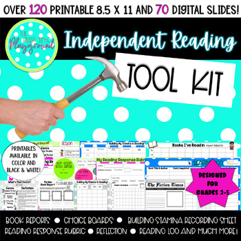Preview of Independent Reading Tool Kit-Digital Resources-Book Reports-Google Slides™