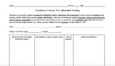 Independent Reading Vocabulary Tracker