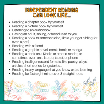 Preview of Independent Reading is for Everyone Graphic