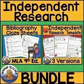 Preview of Independent Research BUNDLE: Bibliography Guide Cite Sources & Research Template