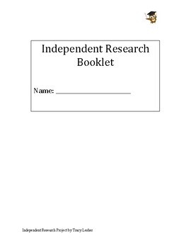 Preview of Independent Research Project Booklet - MLA Style  Research Paper