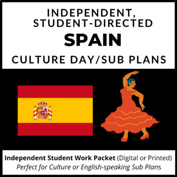 Preview of Independent Spain Culture Exploration Sub Plan