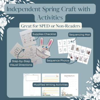 Preview of Independent Spring Craft and Modified Activities for Non-Readers