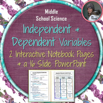 Preview of Independent and Dependent Variables Interactive Notebook Pages and PowerPoint