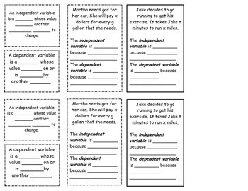 Independent Versus Dependent Variables in Context Foldable (Flippable)