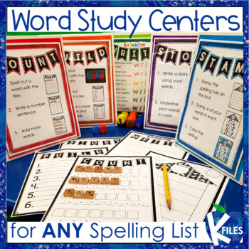 Word Study Centers and Spelling Activities for Any List