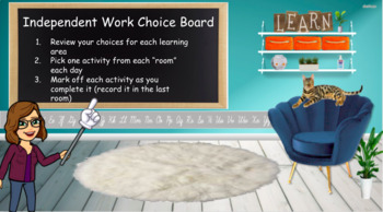 Preview of Independent Work Choice Board