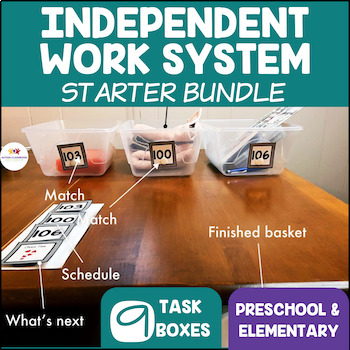 Preview of Task Boxes Special Education Starter Kit Activities for Independent Work Systems