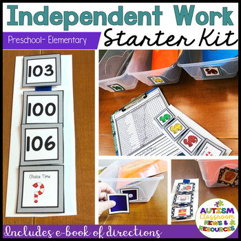 Preview of Independent Work System Task Box Starter Kit for Preschool - Elementary