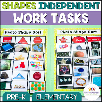 Preview of Shape Matching Independent Work Task Boxes - Special Education & Early Childhood