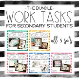 Independent Work Tasks for Secondary Students Bundle