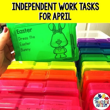 Preview of Independent Work Tasks for Special Education, April