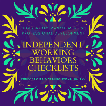 Preview of Independent Working Behaviors Checklists