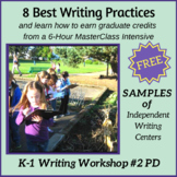 Independent Writing Center FREEBIE from Nellie Edge