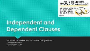 Preview of Independent and Dependent Clauses