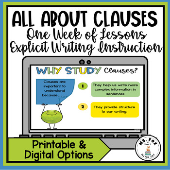 Preview of Independent and Dependent Clauses Grammar Slides & Escape Room Activities