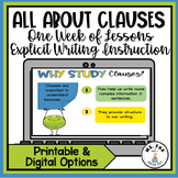 Independent and Dependent Clauses Grammar Slides & Escape 