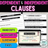 Independent and Dependent Clauses - Lesson and Worksheets