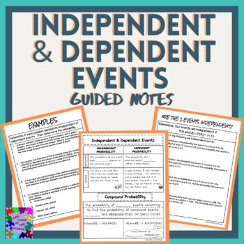 Preview of Independent and Dependent Events Guided Notes