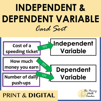 Preview of Independent and Dependent Variable SORT + DIGITAL