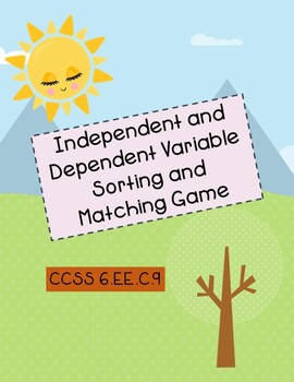 Preview of Independent and Dependent Variable Sorting and Matching Game