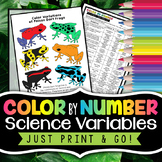 Independent and Dependent Variables Color by Number | Scie