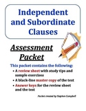 Independent and subordinate (dependent) clauses - quiz ass