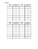 Independent or Prompted Data Sheet