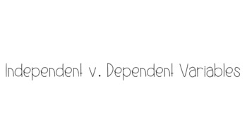 Preview of Independent v. Dependent Variables PowerPoint and Guided Notes