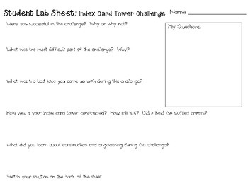 Index Card STEM Towers - STEM Activities for Kids