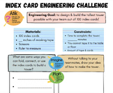 Index Card Tower Engineering STEM Challenge: great teamwor