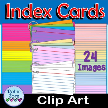Preview of Index Cards / Flashcards Clip Art Set