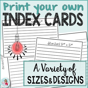 Index cards printable