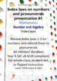 Index laws presentation (part 1) - AC Year 9 Maths - Numbe
