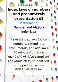 Preview of Index laws presentation (part 2) - AC Year 9 Maths - Number/Algebra (2nd edn)