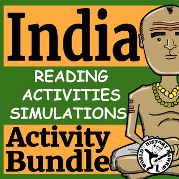Preview of Ancient India Activity & Simulation Bundle - Simulation Reading Comprehension