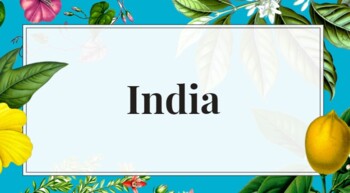 Preview of India  - Country Project Presentation