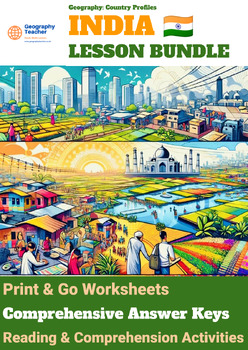 Preview of India Country Study (9-Lesson Geography Bundle)