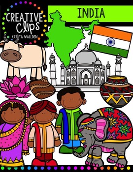 Preview of India {Creative Clips Digital Clipart}