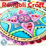 India! Diwali Craft—Watercolor Doodle Rangoli Mandala, No 